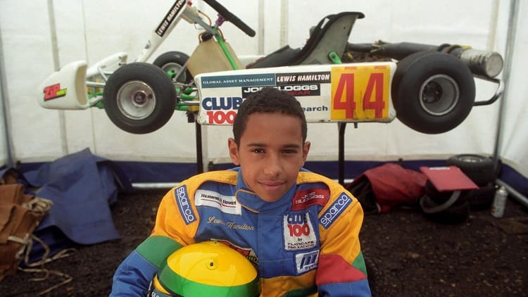 Lewis Hamilton khi mới 10 tuổi