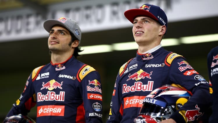 Max Verstappen cùng Carlos Sainz tại Toro Rosso