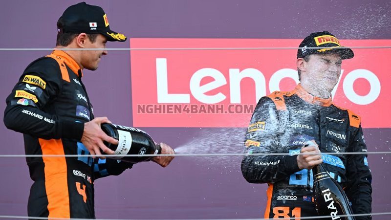 Lando Norris và Piastri dành podium